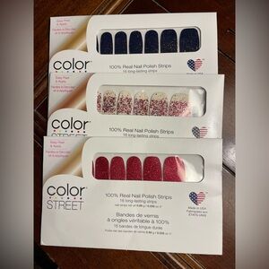 Color Street Glitter Nail Strips - Lot of 3